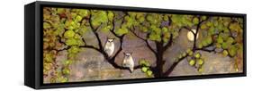 Two Owls in the Moon Light-Blenda Tyvoll-Framed Stretched Canvas