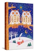 Two Owls on a Branch-Cathy Baxter-Stretched Canvas