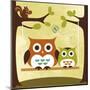 Two Owls on Swing-Nancy Lee-Mounted Art Print