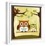 Two Owls on Swing-Nancy Lee-Framed Art Print