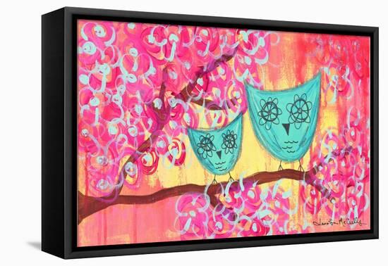 Two Owls-Jennifer McCully-Framed Stretched Canvas