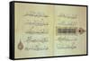 Two Pages from a Koran Manuscript, Illuminated by Mohammad Ebn Aibak-null-Framed Stretched Canvas