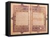 Two Pages from a Koran Manuscript-null-Framed Stretched Canvas