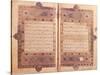 Two Pages from a Koran Manuscript-null-Stretched Canvas