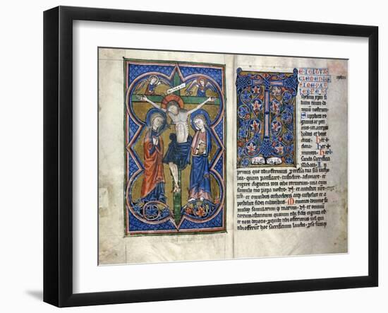 Two Pages from a Thirteenth Century Missale in Latin, from the Middle Rhine Region, C.1250-1300-null-Framed Giclee Print