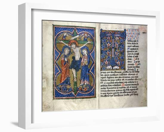 Two Pages from a Thirteenth Century Missale in Latin, from the Middle Rhine Region, C.1250-1300-null-Framed Giclee Print