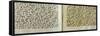 Two Pages of a Koran Manuscript Written in Oriental Kufic Script-null-Framed Stretched Canvas