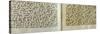 Two Pages of a Koran Manuscript Written in Oriental Kufic Script-null-Stretched Canvas