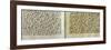 Two Pages of a Koran Manuscript Written in Oriental Kufic Script-null-Framed Giclee Print