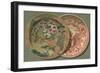 Two Painted Chinese Plates-null-Framed Art Print