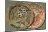 Two Painted Chinese Plates-null-Mounted Art Print