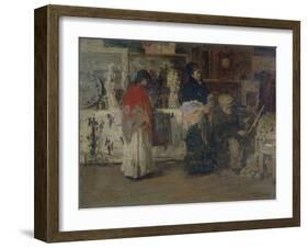 Two Paintings for Sale-Giacomo Favretto-Framed Giclee Print