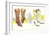 Two Pair of Fancy Cowboy Boots-null-Framed Premium Giclee Print