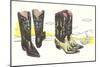 Two Pair of Fancy Cowboy Boots-null-Mounted Art Print