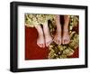 Two Pair of Feet of Small Children with Textile Spread around Them-Winfred Evers-Framed Photographic Print