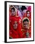 Two Pakistani Brides, Smile During a Mass Wedding Ceremon-null-Framed Photographic Print