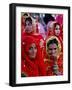 Two Pakistani Brides, Smile During a Mass Wedding Ceremon-null-Framed Photographic Print