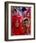 Two Pakistani Brides, Smile During a Mass Wedding Ceremon-null-Framed Photographic Print