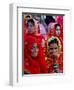Two Pakistani Brides, Smile During a Mass Wedding Ceremon-null-Framed Photographic Print