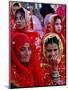 Two Pakistani Brides, Smile During a Mass Wedding Ceremon-null-Mounted Photographic Print