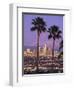 Two Palm Trees with Distant Los Angeles-Joseph Sohm-Framed Photographic Print