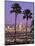 Two Palm Trees with Distant Los Angeles-Joseph Sohm-Mounted Photographic Print