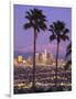 Two Palm Trees with Distant Los Angeles-Joseph Sohm-Framed Photographic Print