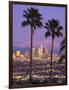 Two Palm Trees with Distant Los Angeles-Joseph Sohm-Framed Photographic Print