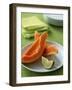 Two Papaya Wedges on a Plate-Michael Paul-Framed Photographic Print