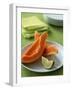 Two Papaya Wedges on a Plate-Michael Paul-Framed Photographic Print