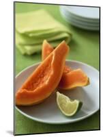 Two Papaya Wedges on a Plate-Michael Paul-Mounted Photographic Print