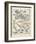 Two-Part Map Showing Overland Routes to India-J. Rapkin-Framed Art Print