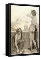 Two Partially-Clad Women by a Wall in a City, 1897-Armand Rassenfosse-Framed Stretched Canvas