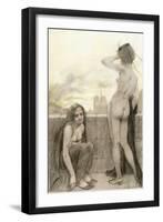 Two Partially-Clad Women by a Wall in a City, 1897-Armand Rassenfosse-Framed Giclee Print