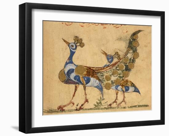 Two Peacocks-Aristotle ibn Bakhtishu-Framed Giclee Print