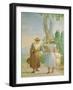 Two Peasant Women and a Child Seen from Behind, from the 'Foresteria' (Guesthouse) 1757-Giandomenico Tiepolo-Framed Giclee Print