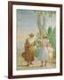 Two Peasant Women and a Child Seen from Behind, from the 'Foresteria' (Guesthouse) 1757-Giandomenico Tiepolo-Framed Giclee Print