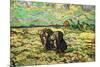 Two Peasant Women Digging In Field with Snow-Vincent van Gogh-Mounted Premium Giclee Print