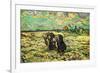 Two Peasant Women Digging In Field with Snow-Vincent van Gogh-Framed Art Print