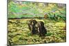 Two Peasant Women Digging In Field with Snow-Vincent van Gogh-Mounted Art Print