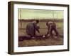 Two Peasants Planting Potatoes, 1885-Vincent van Gogh-Framed Giclee Print