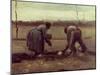 Two Peasants Planting Potatoes, 1885-Vincent van Gogh-Mounted Giclee Print