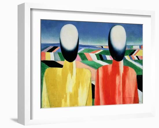 Two Peasants-Kasimir Malevich-Framed Giclee Print