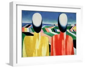 Two Peasants-Kasimir Malevich-Framed Giclee Print