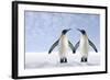 Two Penguins Holding Hands-null-Framed Photographic Print