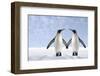 Two Penguins Holding Hands-null-Framed Photographic Print