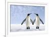 Two Penguins Holding Hands-null-Framed Photographic Print