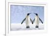 Two Penguins Holding Hands-null-Framed Photographic Print