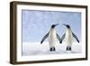 Two Penguins Holding Hands-null-Framed Photographic Print