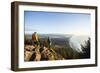 Two People Hiking On Neahkahnie Mountain Near Manzanita, Oregon-Justin Bailie-Framed Photographic Print